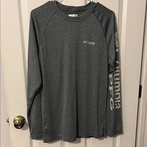 Columbia Long Sleeve PFG Performance Shirt - Charcoal Gray